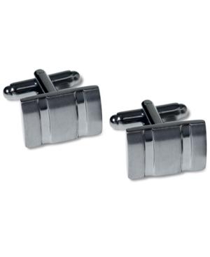 Geoffrey Beene Cufflinks, Brushed Gunmetal