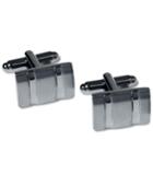 Geoffrey Beene Cufflinks, Brushed Gunmetal