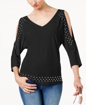 Inc International Concepts Studded Cold-shoulder Top, Created For Macy's