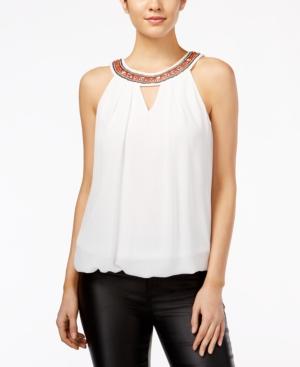 Bcx Juniors' Sleeveless Embellished Blouse