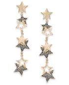 Thalia Sodi Gold-tone Pave Drop Earrings, Created For Macy's