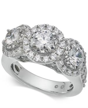 Diamond Triple Halo Ring (3 Ct. T.w.) In 14k White Gold