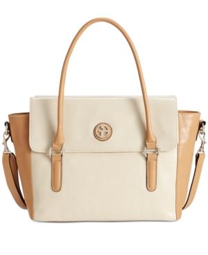 Giani Bernini Glazed Leather Foldover Tote, Only At Macy's