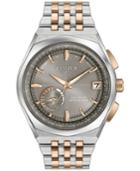 Citizen Eco-drive Men's Satellite Wave Two-tone Stainless Steel Bracelet Watch 44mm Cc3026-51h