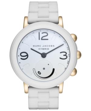 Marc Jacobs Women's Riley White Silicone Bracelet Hybrid Smart Watch 42mm