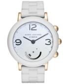 Marc Jacobs Women's Riley White Silicone Bracelet Hybrid Smart Watch 42mm