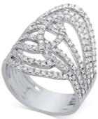 Diamond Multi-row Statement Ring (1-1/4 Ct. T.w.) In 14k White Gold