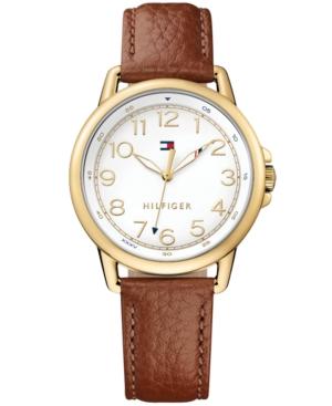 Tommy Hilfiger Women's Casual Sport Brown Leather Strap Watch 36mm 1781654