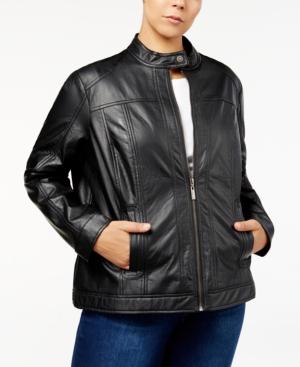 Jou Jou Plus Size Faux-leather Jacket