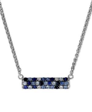 Balissima By Effy Sapphire Bar Pendant Necklace In Sterling Silver (9/10 Ct. T.w.)