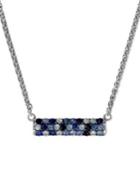 Balissima By Effy Sapphire Bar Pendant Necklace In Sterling Silver (9/10 Ct. T.w.)