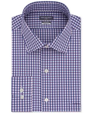 Van Heusen Men's Classic Fit Wrinkle-free Flex Collar Stretch Gingham Dress Shirt