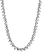 Giani Bernini Cubic Zirconia Heart Collar Necklace In Sterling Silver, Created For Macy's