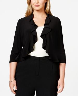R & M Richards Plus Size Ruffled Bolero