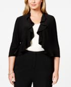 R & M Richards Plus Size Ruffled Bolero