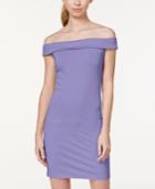 In Awe Of You Juniors' Ponte-knit Off-the-shoulder Bodycon Dress