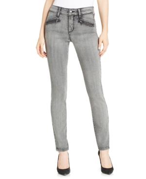 Nydj Petite Zipper-pocket Skinny Moto Jeans