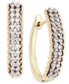 Diamond Hoop Earrings (1/2 Ct. T.w.) In 10k Gold
