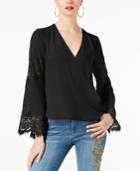 Inc International Concepts Lace Surplice Top, Created For Macy's