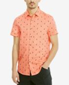 Kenneth Cole Reaction Men's Cotton Crane-print Shirt