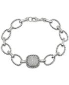Giani Bernini Cubic Zirconia Pave Link Bracelet In Sterling Silver, Created For Macy's