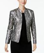 Kasper Metallic Jacquard Jacket, Regular & Petite