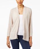 Style & Co Open-front Chiffon-hem Cardigan, Created For Macy's