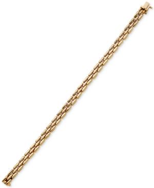 Three Row Link Bracelet In 14k Gold
