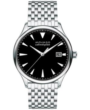 Movado Men's Swiss Heritage Stainless Steel Bracelet Watch 40mm 3650012