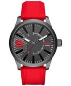 Diesel Men's Red Silicone Strap Watch 46x53mm Dz1806