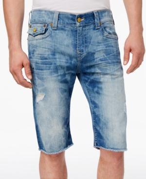 True Religion Men's Ricky Straight-fit Destructed Denim Shorts