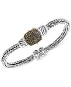 Balissima By Effy Diamond Cluster Two-tone Bracelet (5/8 Ct. T.w.) In Sterling Silver And 18k Gold