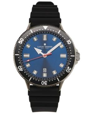 Lucky Brand Men's Dillon Black Silicone Strap Watch 42mm