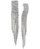 Jewel Badgley Mischka Crystal & Chain Fringe Chandelier Earrings