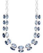 Anne Klein Silver-tone Crystal Collar Necklace