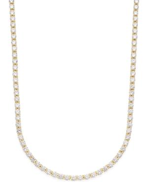 Giani Bernini Cubic Zirconia Tennis Necklace In Gold-plated Sterling Silver