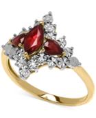 Ruby (7/8 Ct. T.w.) And Diamond Accent Lady Diana Ring In 10k Gold