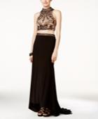 Xscape Embellished Two-piece Gown