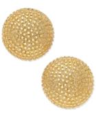 Erwin Pearl Atelier For Charter Club Gold-tone Textured Round Stud Earrings, Only At Macy's