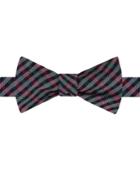 Tommy Hilfiger Men's Red And Green Group To-tie Bow Tie