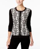 Charter Club Metallic Flocked Cardigan, Only At Macy's