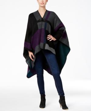 Steve Madden Mondrian Colorblock Poncho