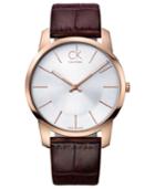 Calvin Klein Watch, Men's Swiss City Brown Leather Strap 43mm K2g21629