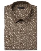 Bar Iii Men's Slim-fit Oak-leaf-print Dress Shirt, Only At Macy's