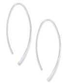 Essentials Silver Plated Polished Wire Threader Earrings
