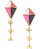 Kate Spade New York Gold-tone Colorful Kite Drop Earrings