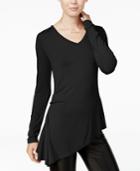 Bar Iii Asymmetrical V-neck Top, Only At Macy's