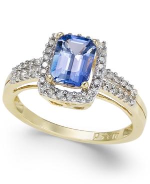 Tanzanite (7/8 Ct. T.w.) And Diamond (1/5 Ct. T.w.) Ring In 14k Gold