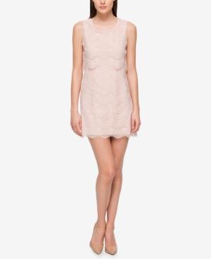 Jessica Simpson Scalloped Lace Popover Dress