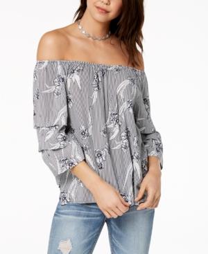 Crave Fame By Almost Famous Juniors' Off-the-shoulder Tiered Top